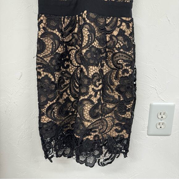 Dress The Population Black Lace Sleeveless Mini Cocktail Dress Womens XS Formal - Picture 6 of 14